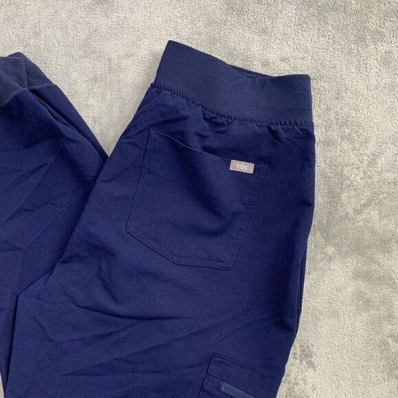 Figs Scrub Pants Womens Large Zamora Jogger Nurse Workwear Navy RN Nurse 28” - Picture 2 of 15